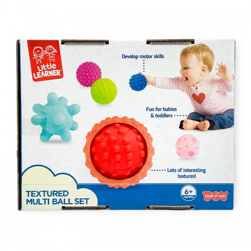 Hap-P-Kid Little Learner Textured Sensory Soft Ball Set - 6pcs| 6 months+